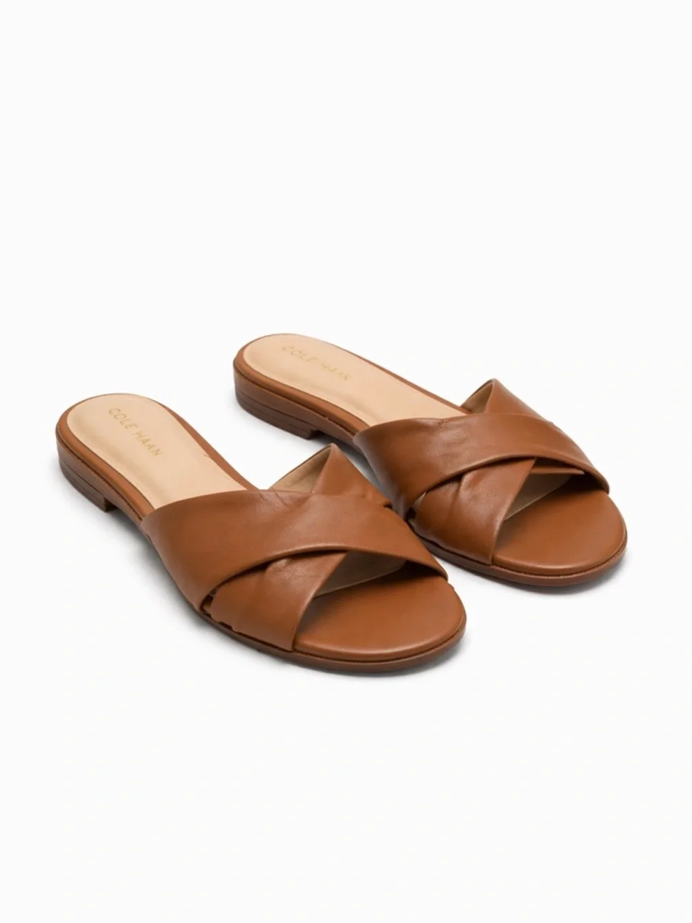 Cole Haan Women's Tan Leather Mules - Picture 1 of 7
